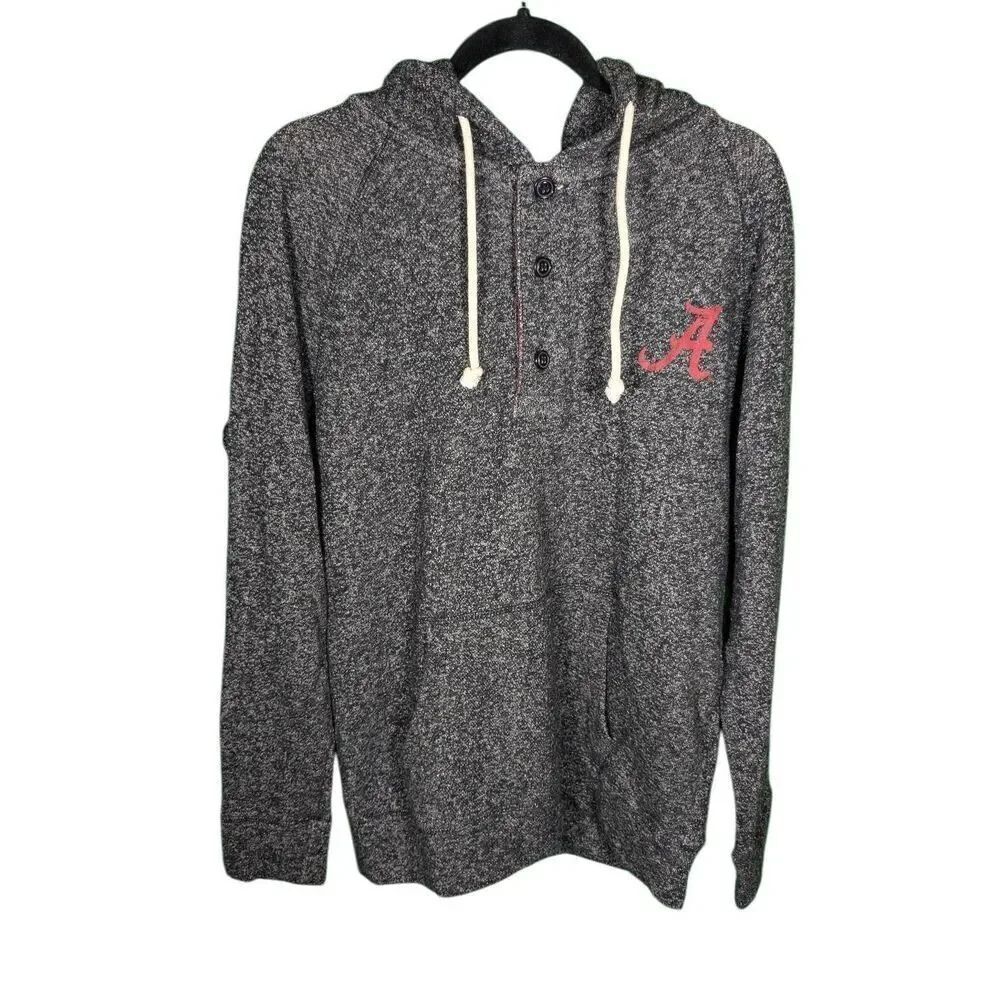 Colosseum Alabama Men's Grey and Cream Hoodie Size Medium